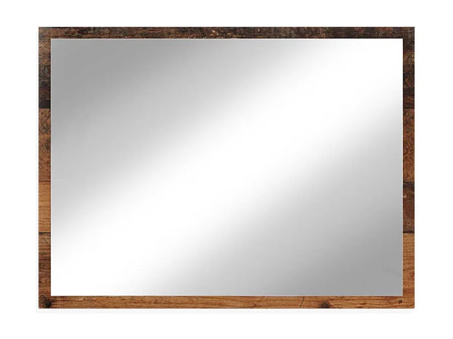 Miroir mural chêne rustique 45x2x60 kiko