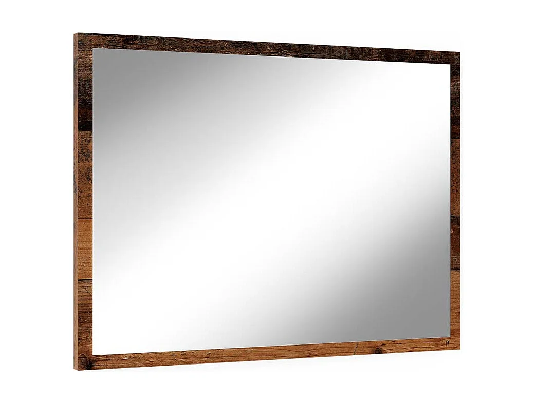 Miroir mural chêne rustique 45x2x60 kiko