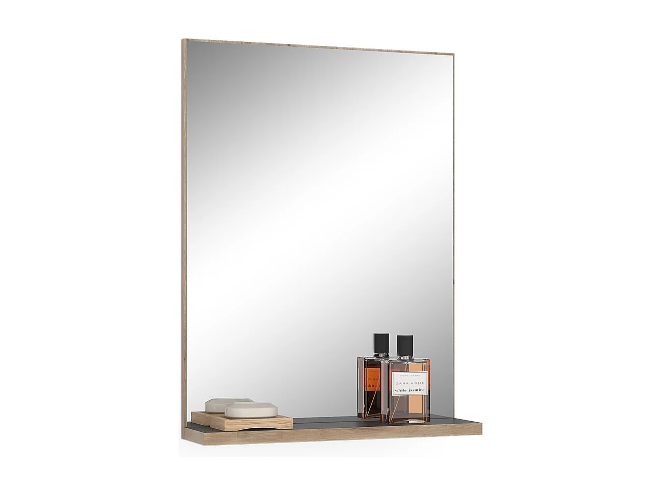 Miroir de salle de bain anthracite 60x14.6x80 niko