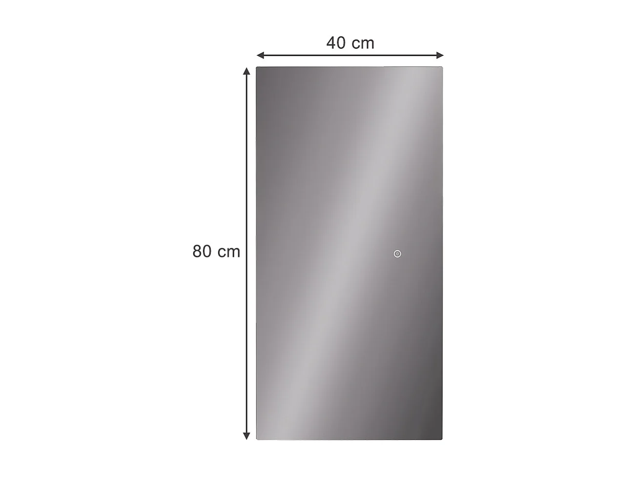 Miroir mural verre 80x40x2.8 miral