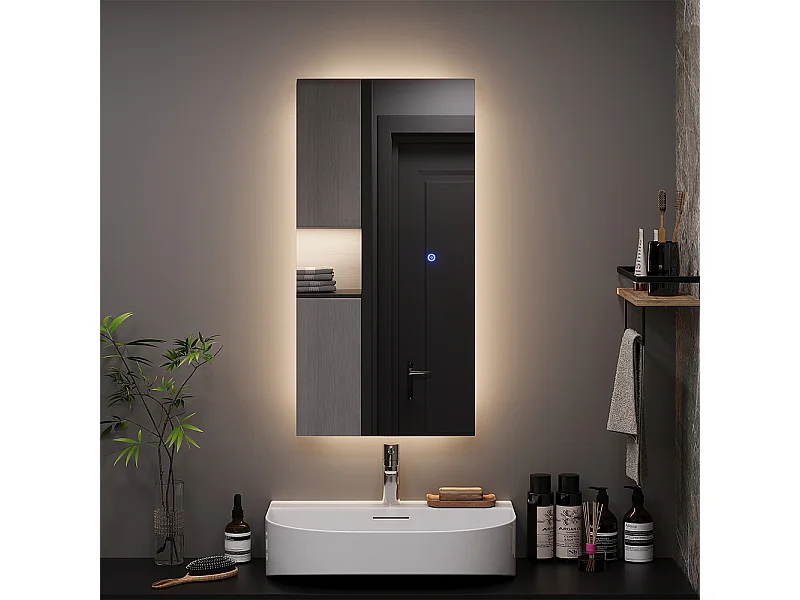 Specchio bagno vetro 80x40x2.8 miral
