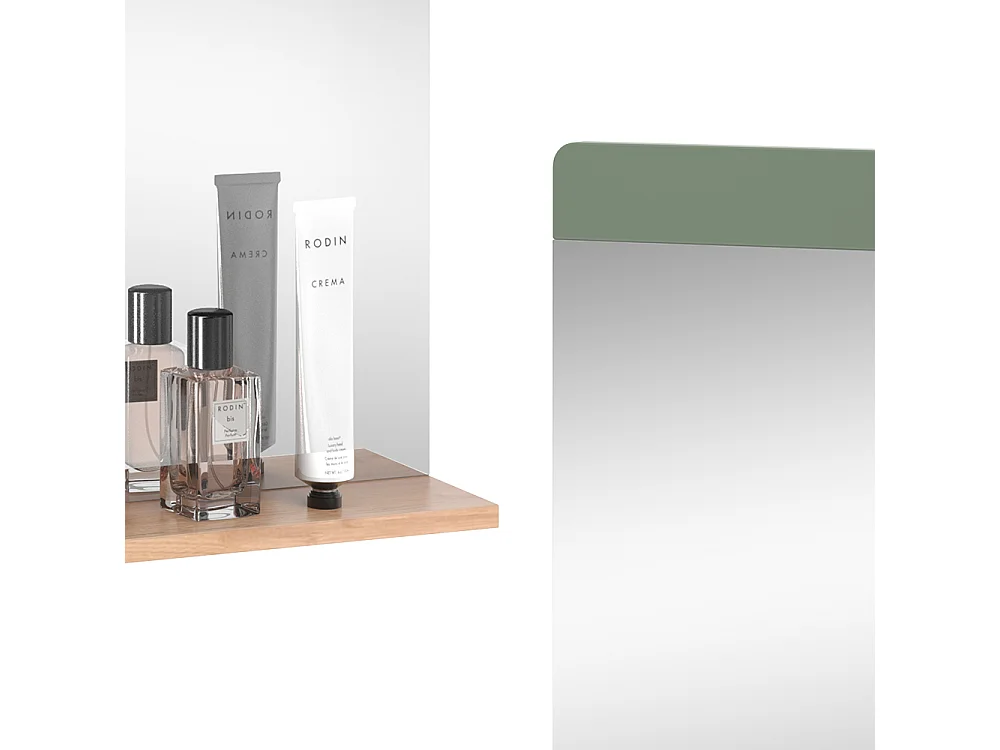 Specchio da bagno quercia verde/oro 80.1x12x62 izan