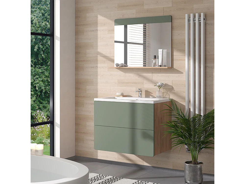 Badrumsspegel grön/goldkraft ek 80.1x12x62 izan