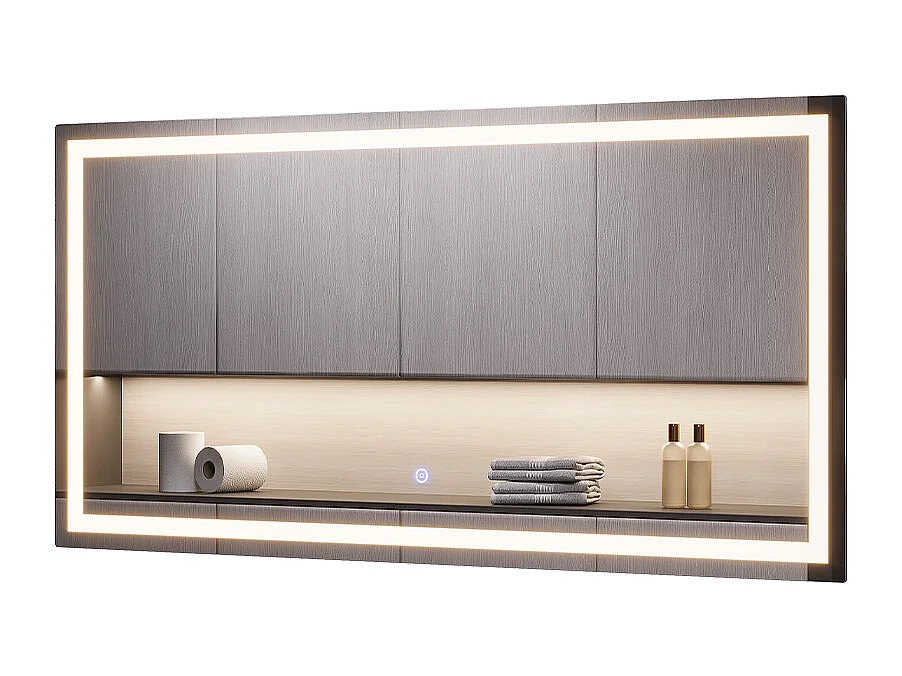 Badezimmerspiegel glas 100x50x2.8 miral