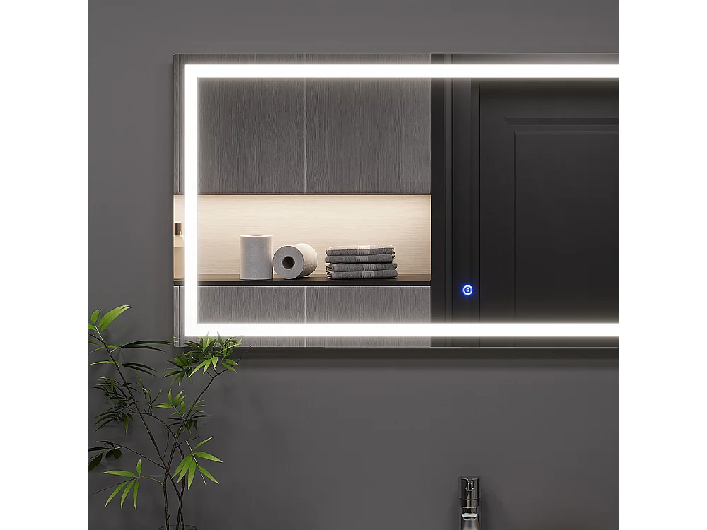 Badrumsspegel glas 100x2.8x50 miral
