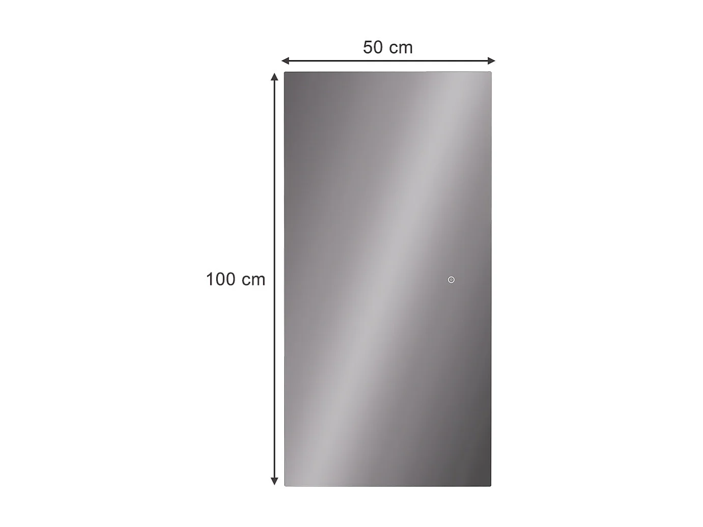 Miroir mural verre 100x2.8x50 miral