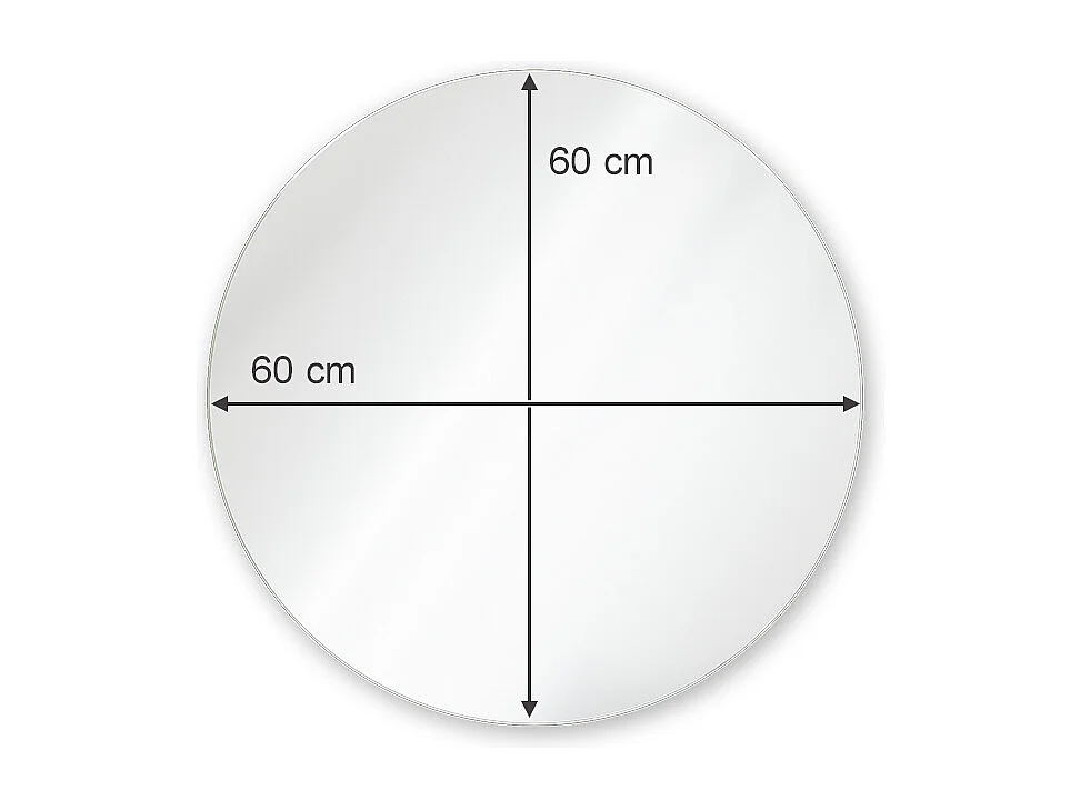 Miroir mural blanc 60x2.1x60 karen