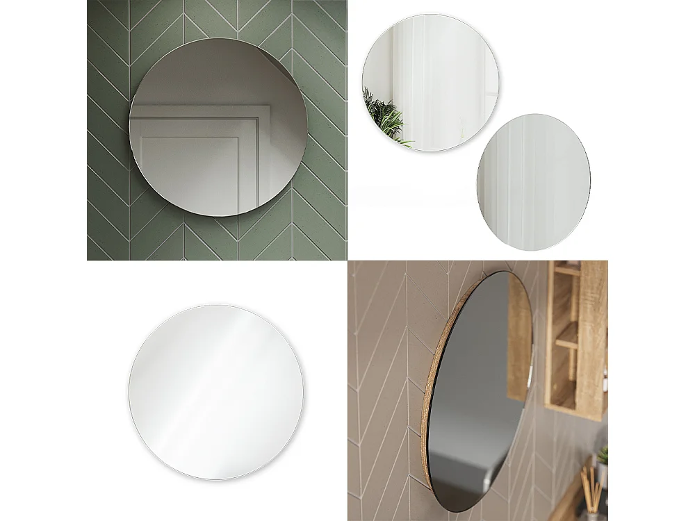 Miroir mural blanc 60x2.1x60 karen