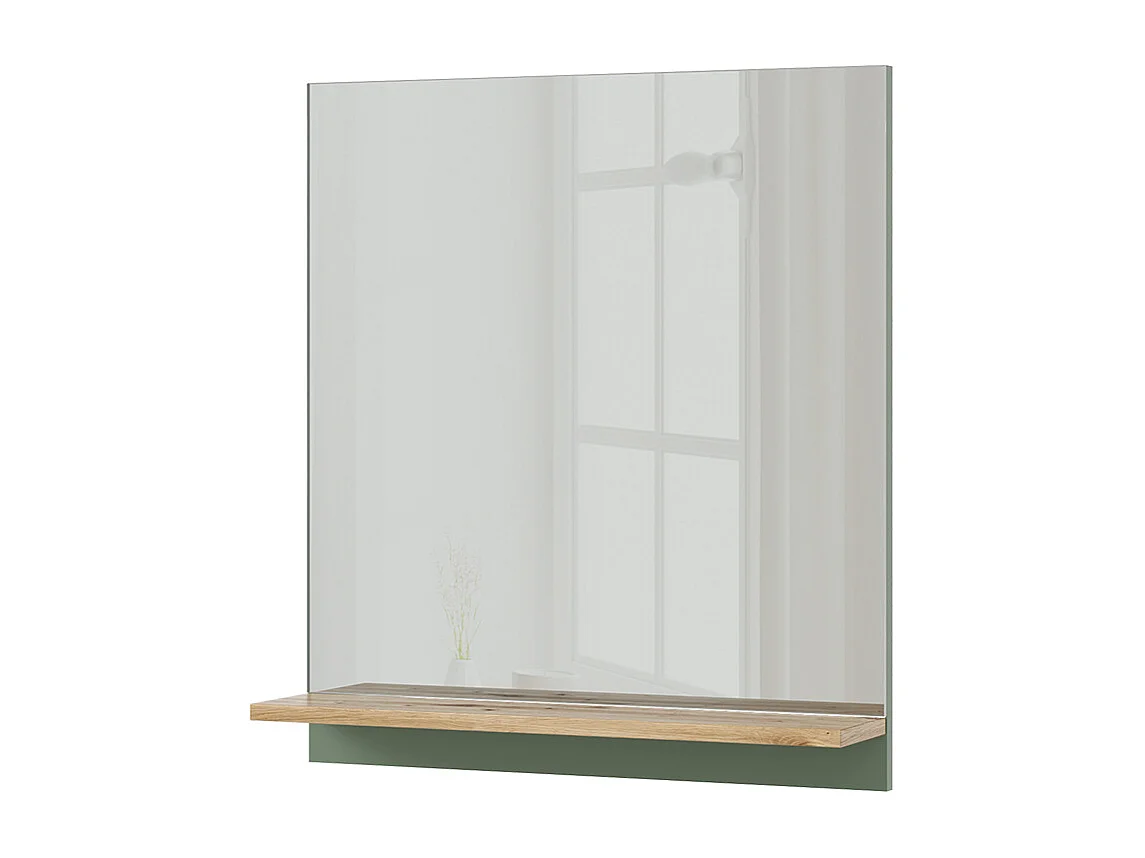 Specchio da bagno verde/artigianale 60x14x67 marelle
