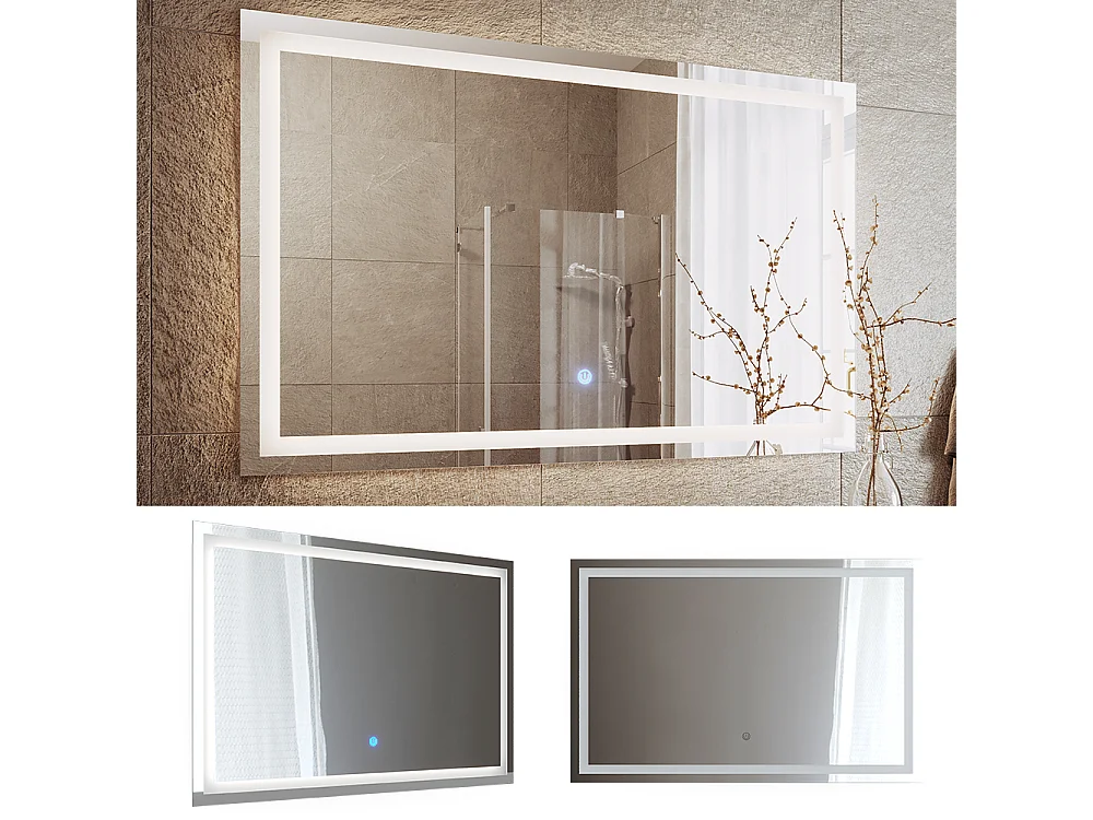 Miroir mural verre 2.8x110x70 viola