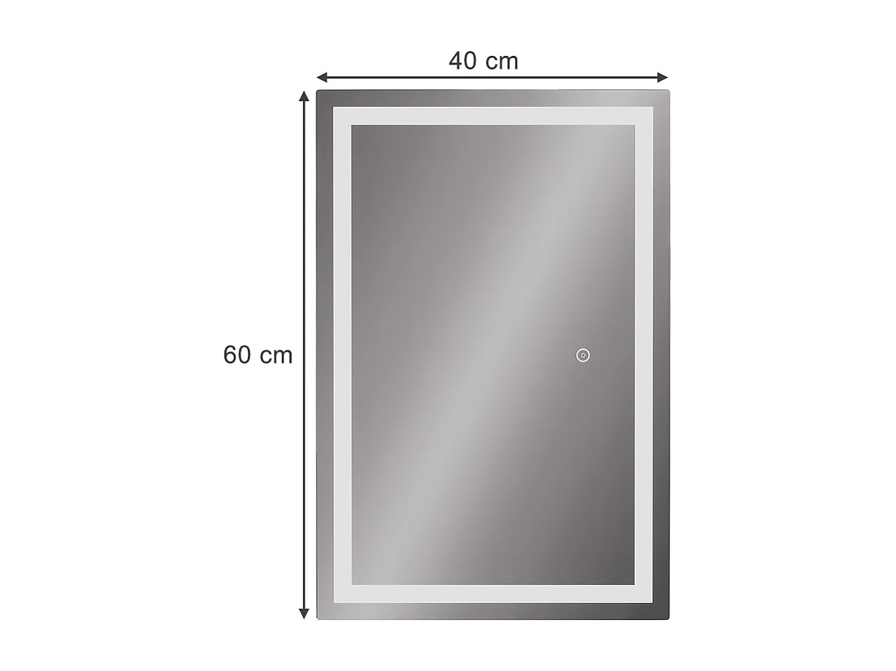 Miroir mural verre 60x40x2.8 miral
