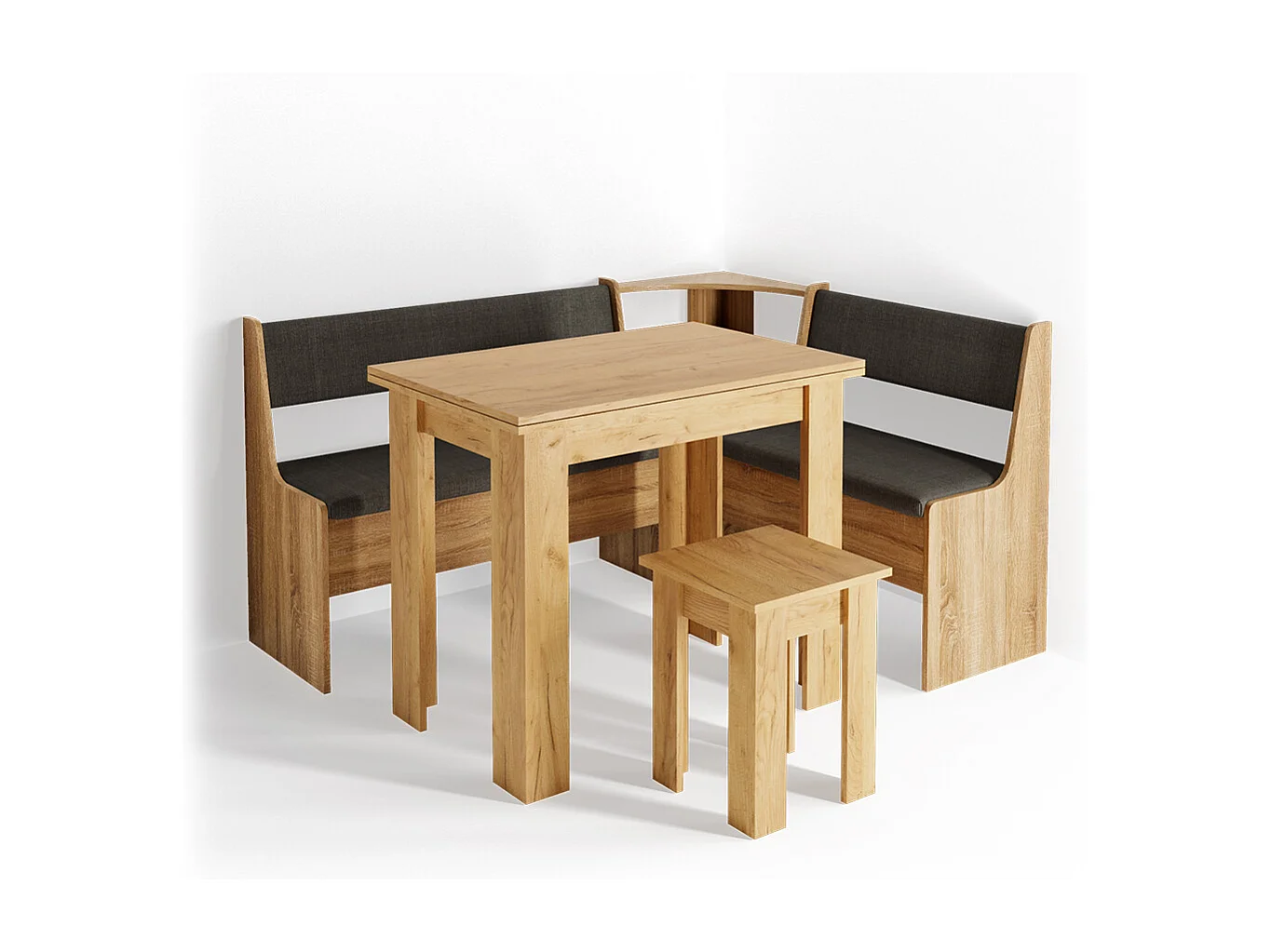 Groupe de banquettes dangle chêne de force doré 150x120x80 roman