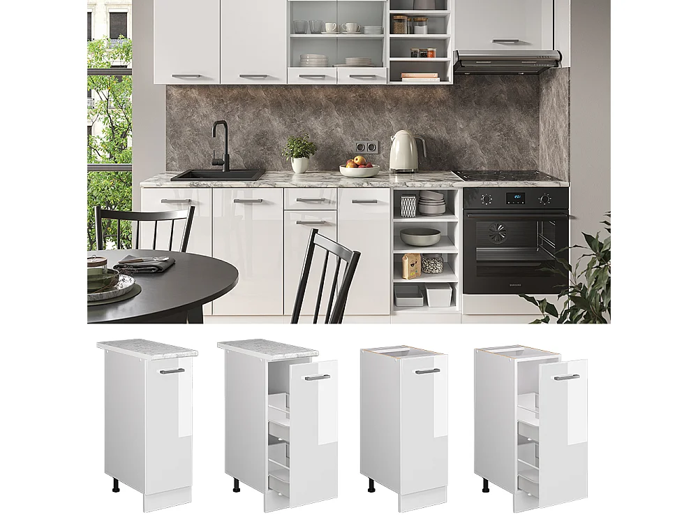 Armario de farmacia blanco alto brillo 30x60x81.6 r-line