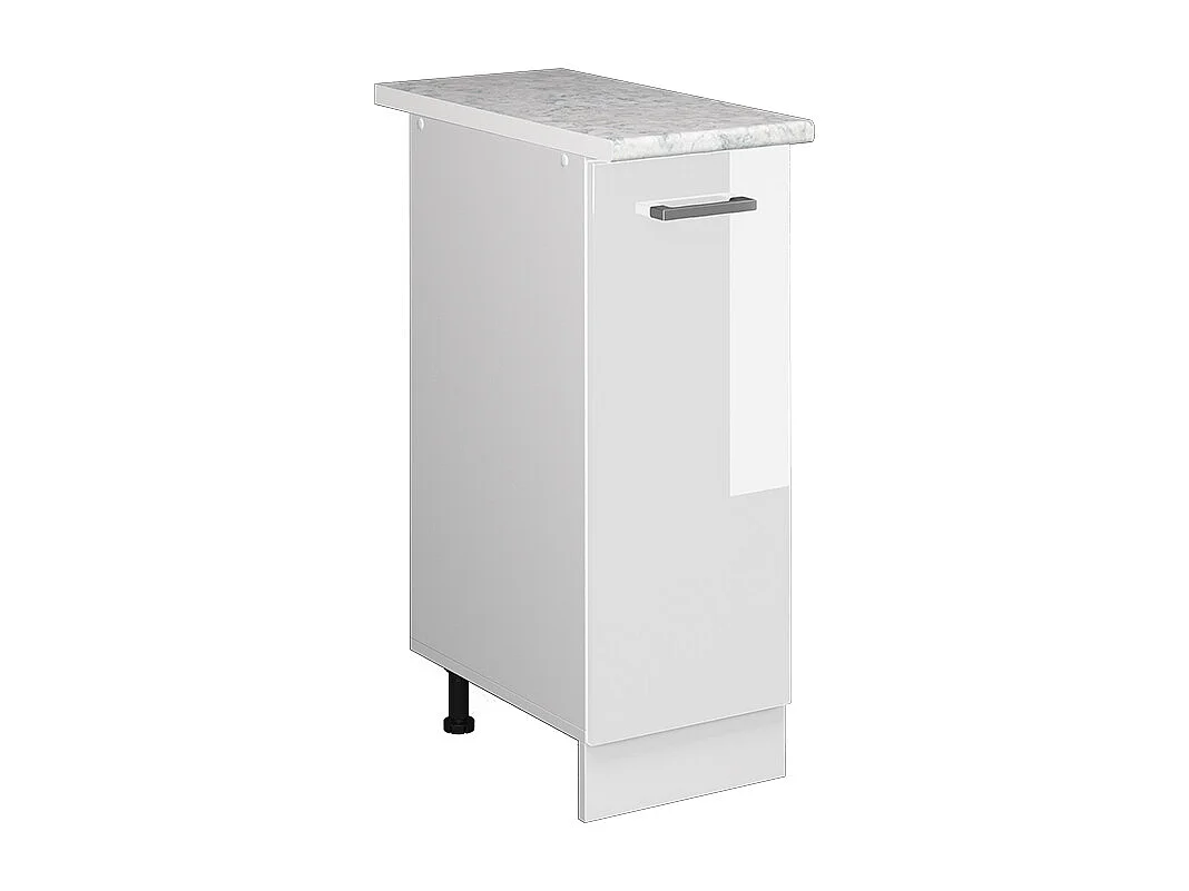 Meuble de cuisine blanc haute brillance 30x60x81.6 r-line