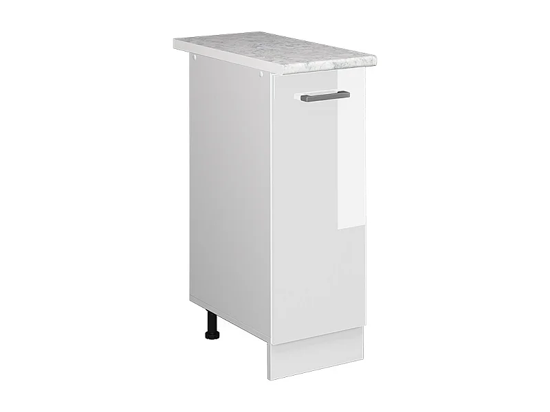 Meuble de cuisine blanc haute brillance 30x60x81.6 r-line