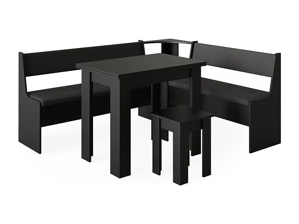 Groupe de banquettes dangle noir 180x150x80 roman
