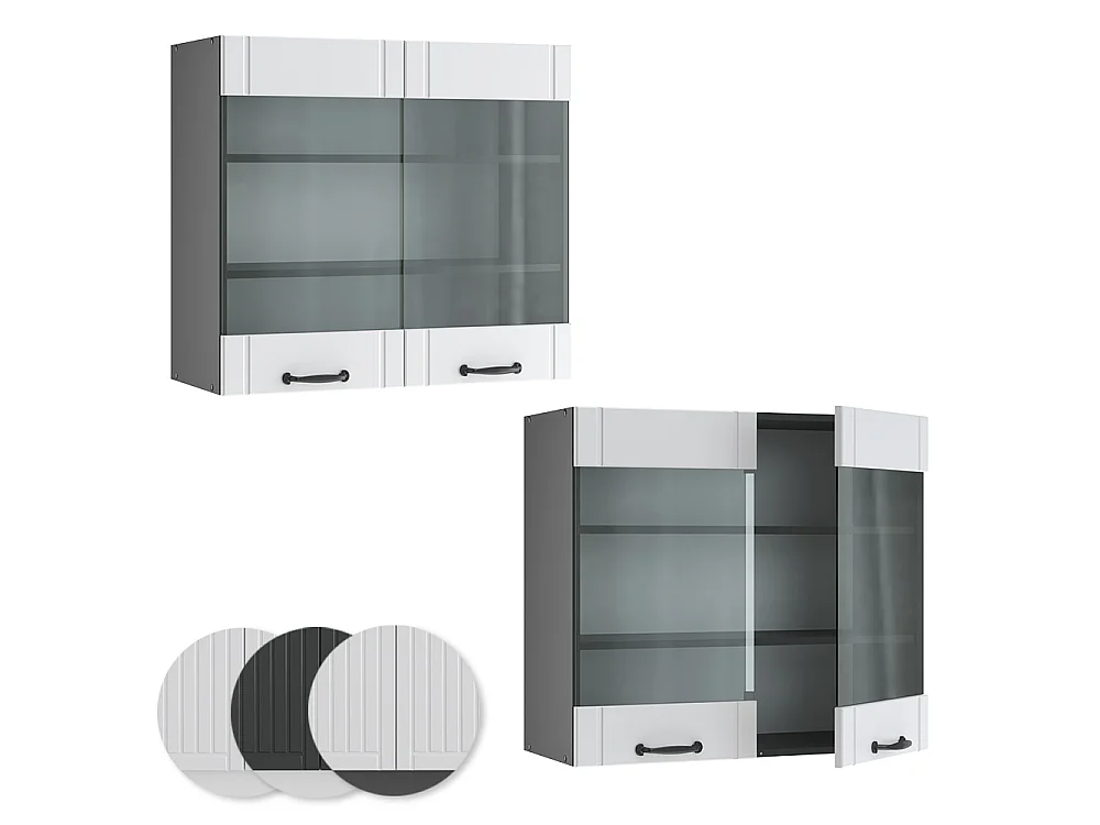 Mobile da cucina in vetro Bianco rustico 80x34.1x72 fame-line