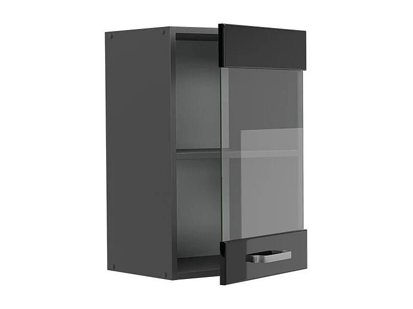 Armoire en verre noir haute brillance 40x31x60 r-line