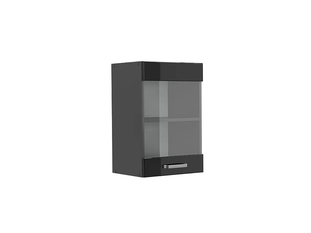 Armoire en verre noir haute brillance 40x31x60 r-line
