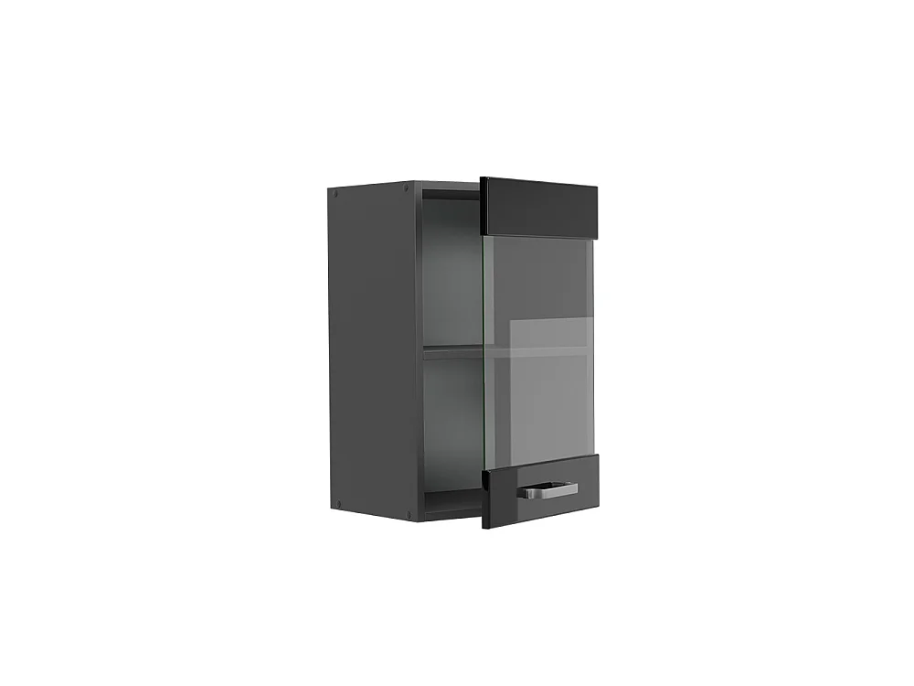 Armoire en verre noir haute brillance 40x31x60 r-line