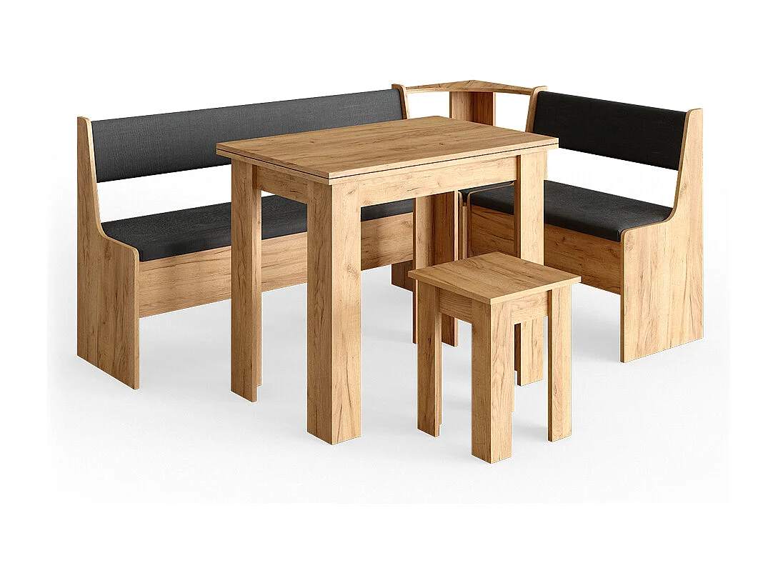 Groupe de banquettes dangle chêne de force doré 180x120x80 roman