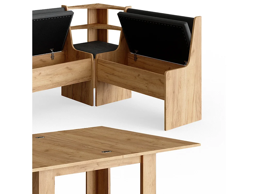 Groupe de banquettes dangle chêne de force doré 180x120x80 roman