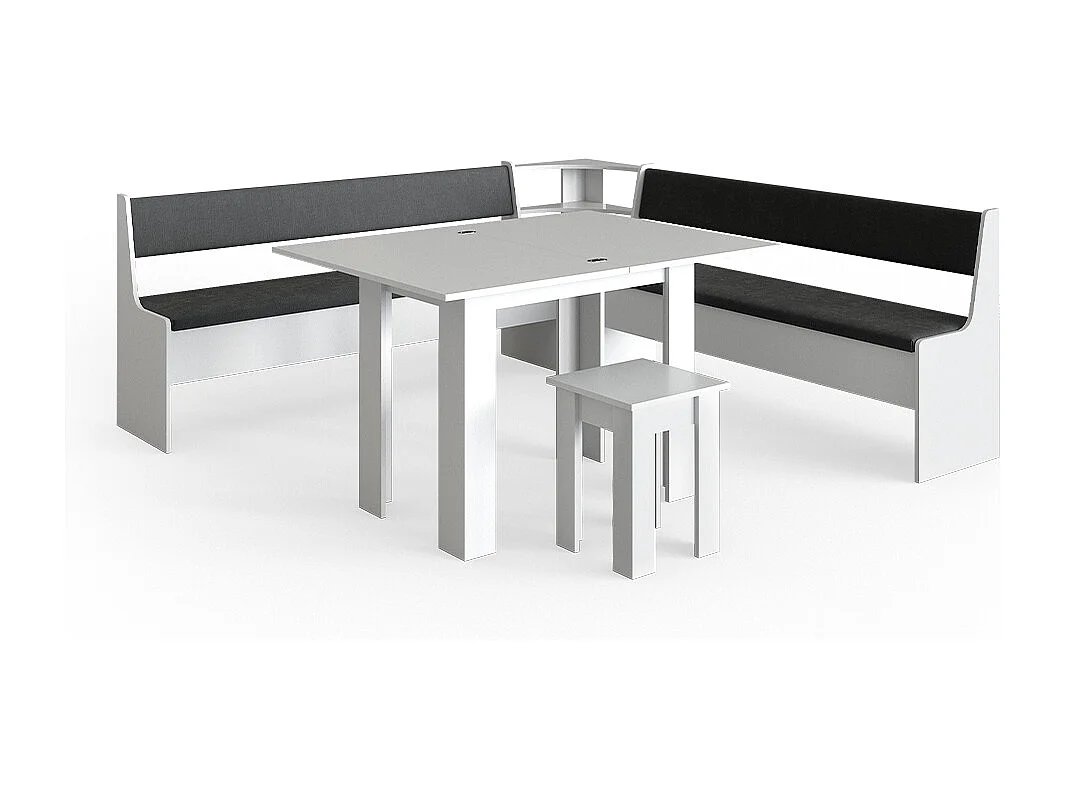 Groupe de banquettes dangle blanc 210x210x80 roman