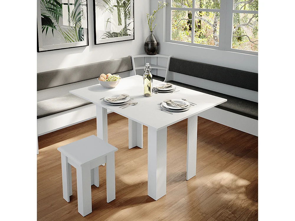 Groupe de banquettes dangle blanc 210x210x80 roman