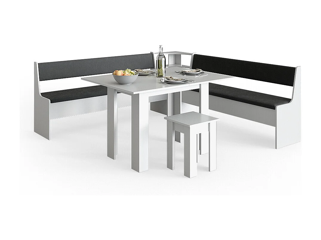 Groupe de banquettes dangle blanc 210x210x80 roman