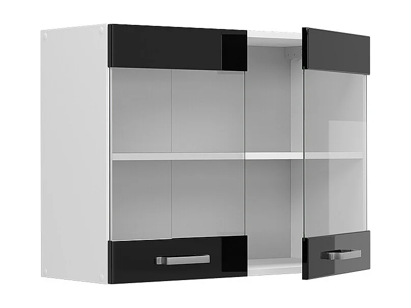 Armoire en verre noir haute brillance 80x31x60 r-line