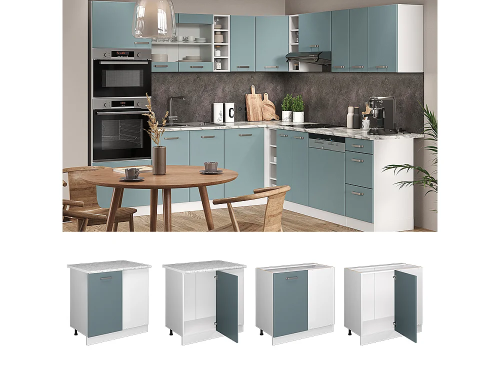 Meuble dangle bleu-gris 86x46x81.6 r-line