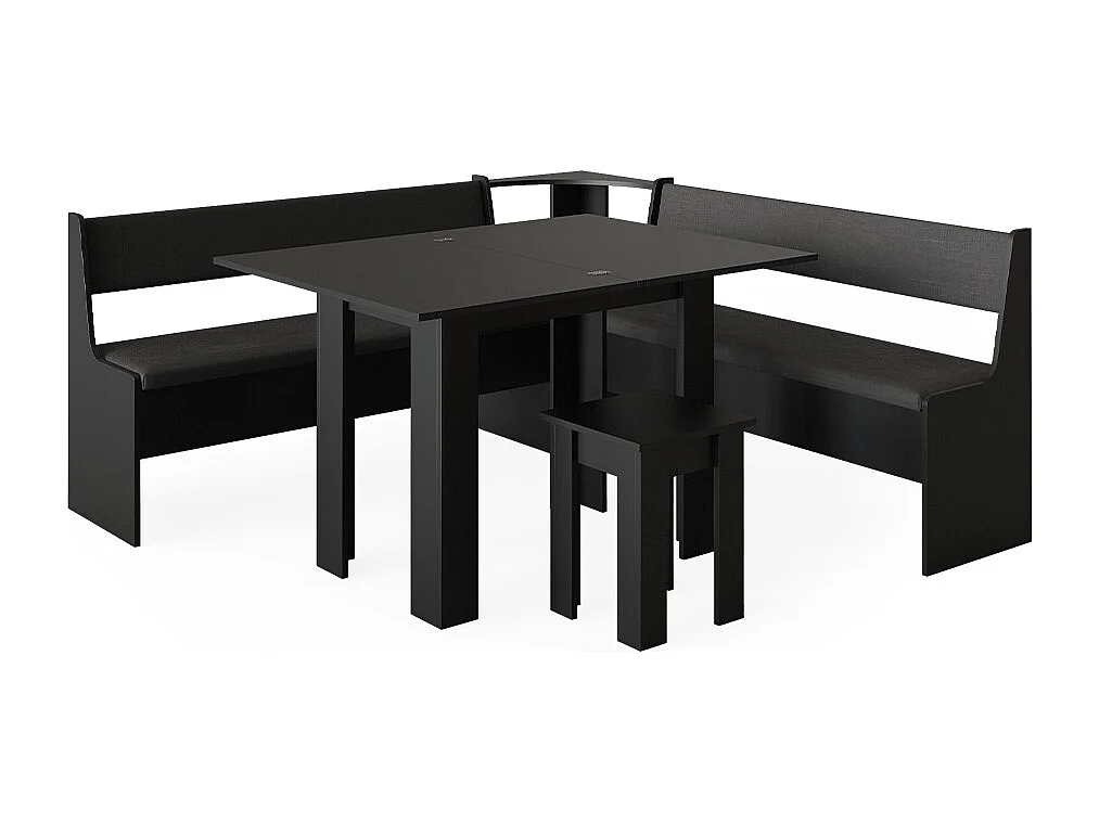 Groupe de banquettes dangle noir 180x180x80 roman