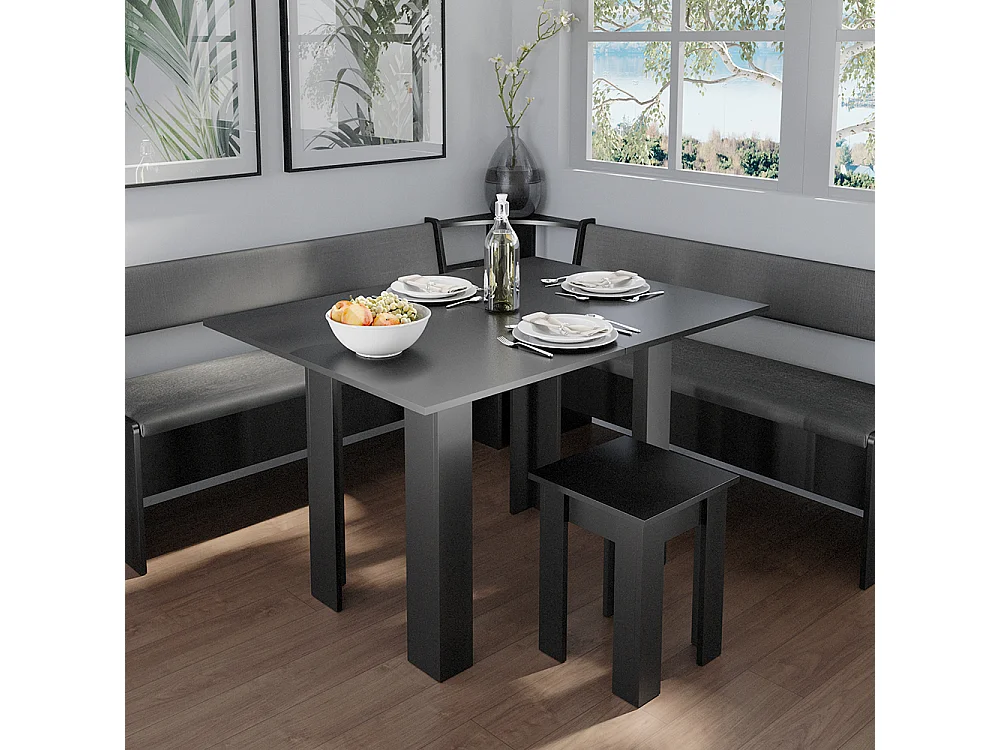 Groupe de banquettes dangle noir 180x180x80 roman