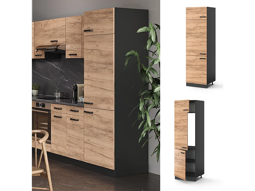 Armoire pour frigo chêne de force doré 60x57.2x206.8 r-line