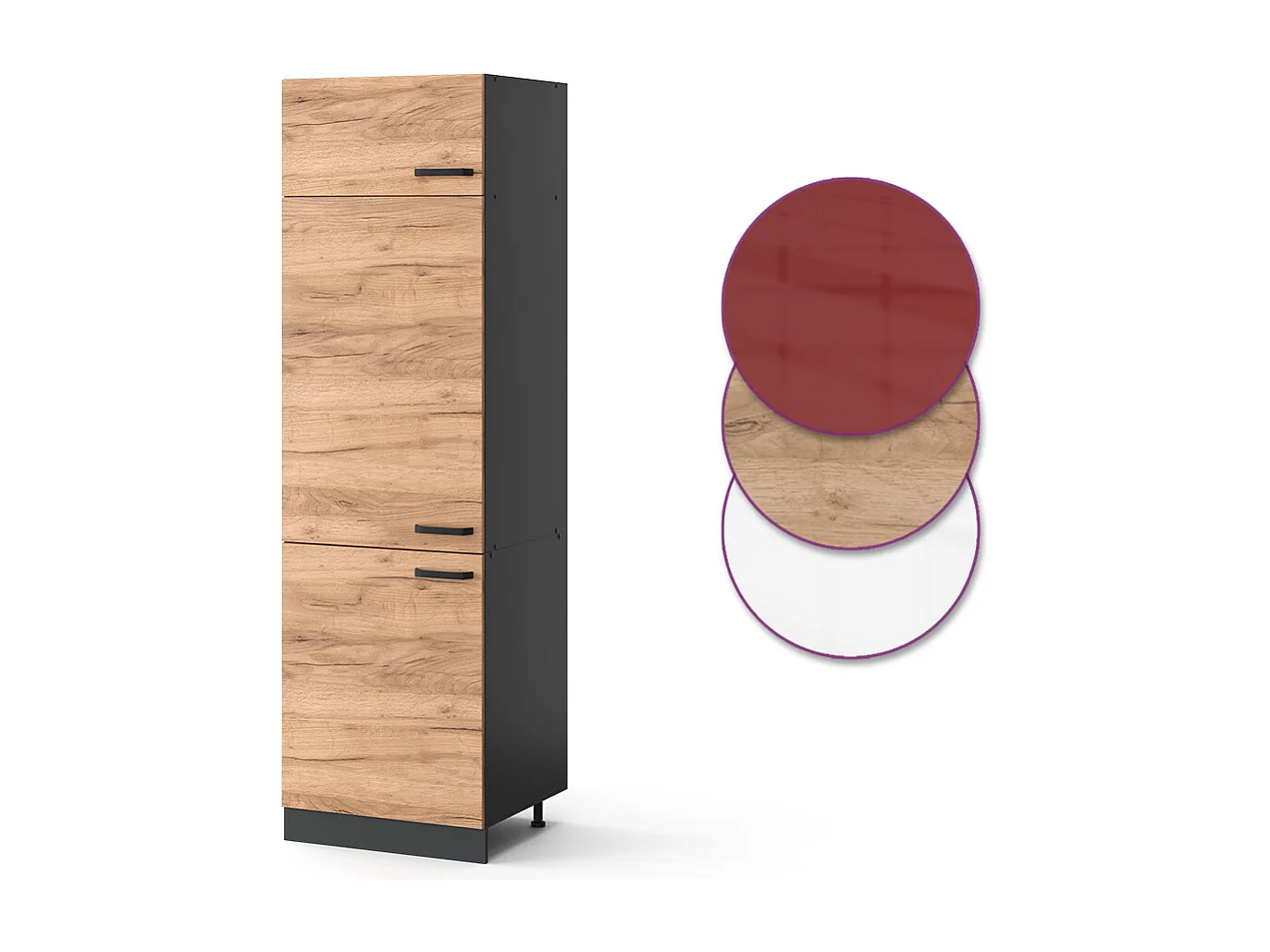 Armoire pour frigo chêne de force doré 60x57.2x206.8 r-line