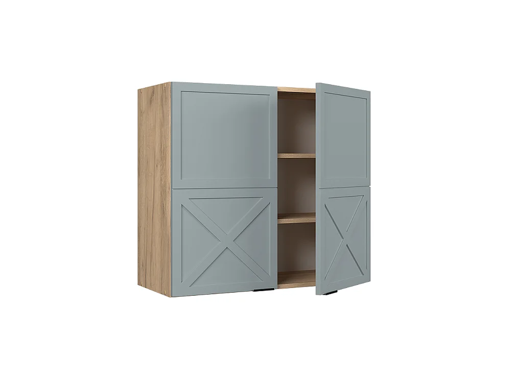 Armoire en verre bleu clair-gris 80x34.1x72 fame-line