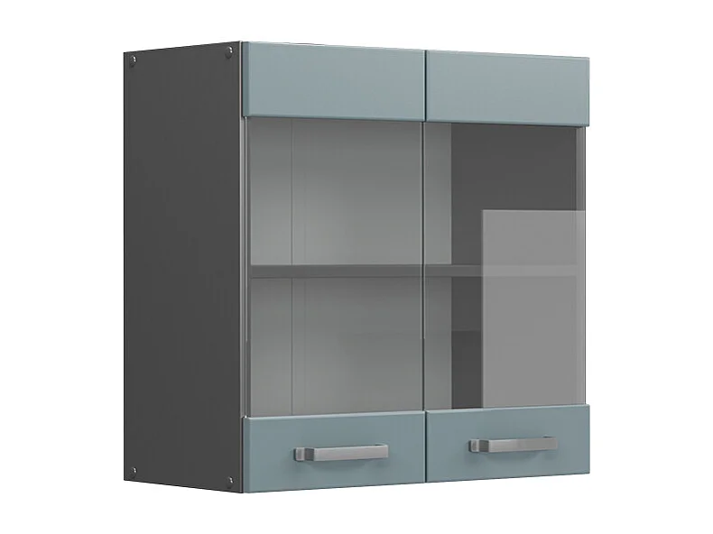 Glazen keukenkast blauw-grijs 60x31x60 r-line