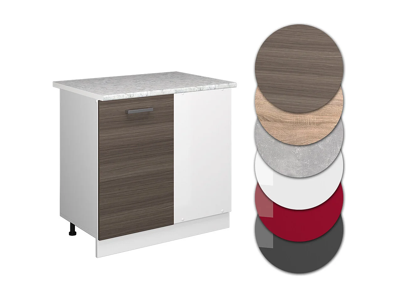 Hoekkast edel grijs 86x60x81.6 r-line