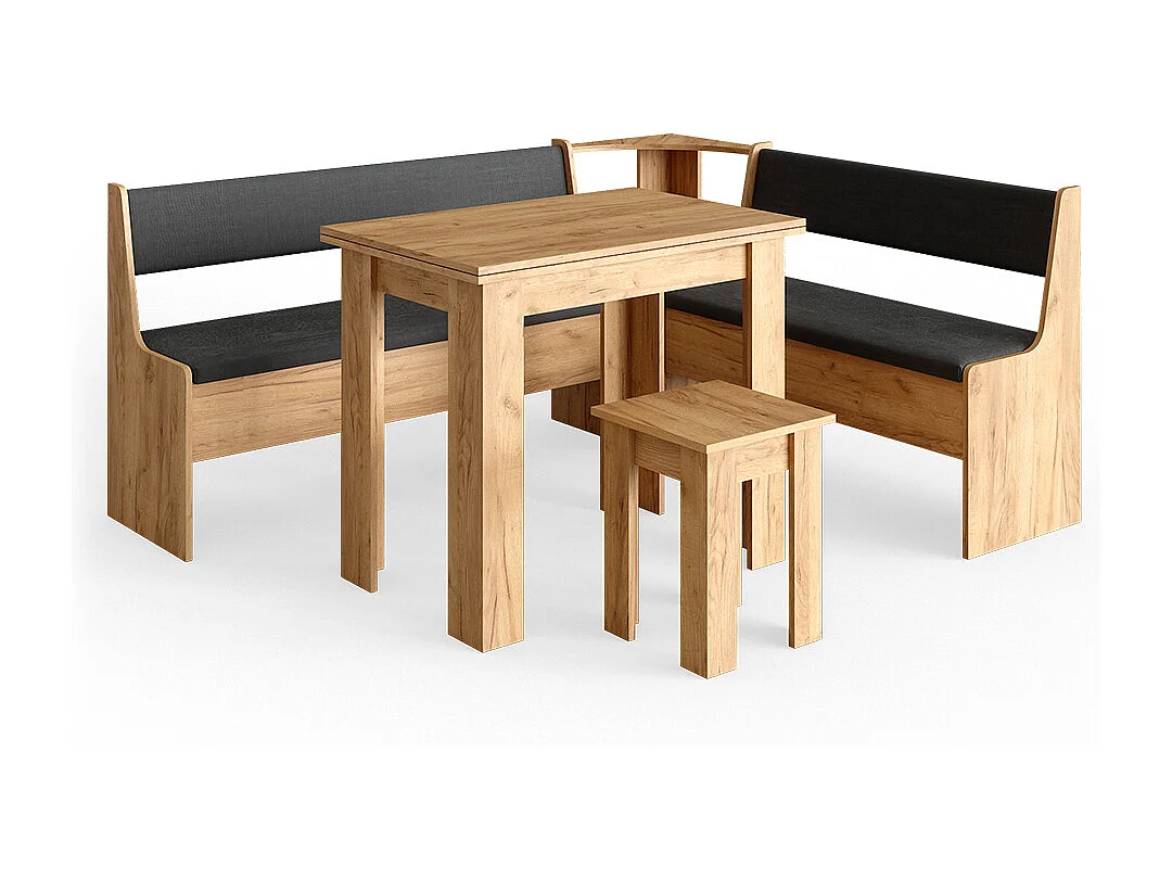 Groupe de banquettes dangle chêne de force doré 180x150x80 roman