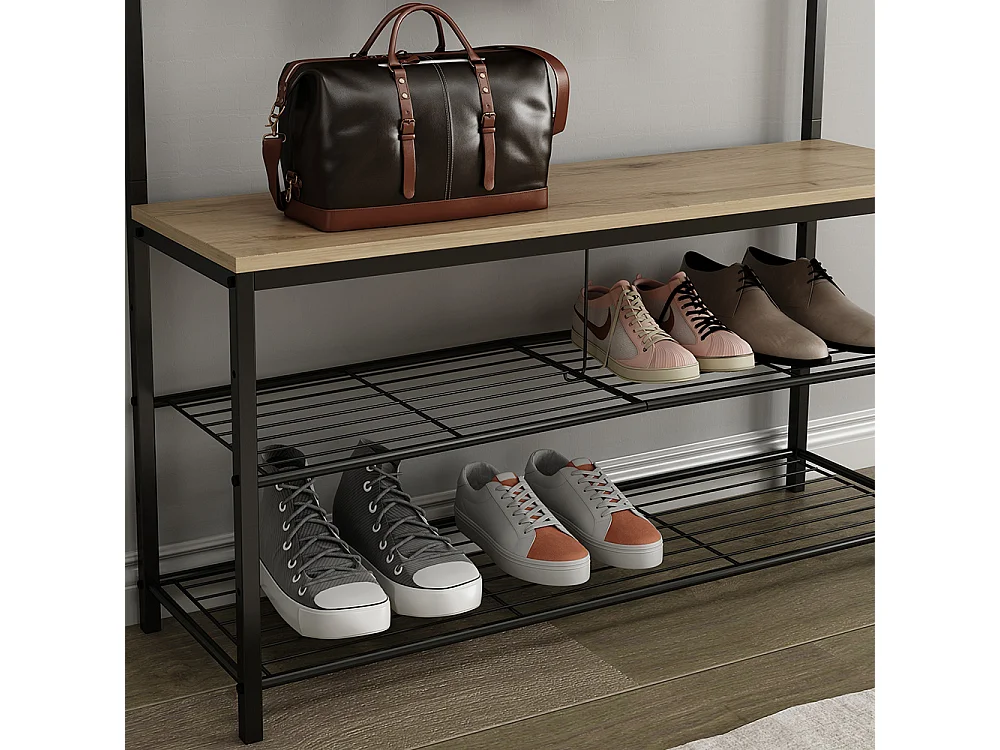 Perchero roble 100x30x190 fyrk