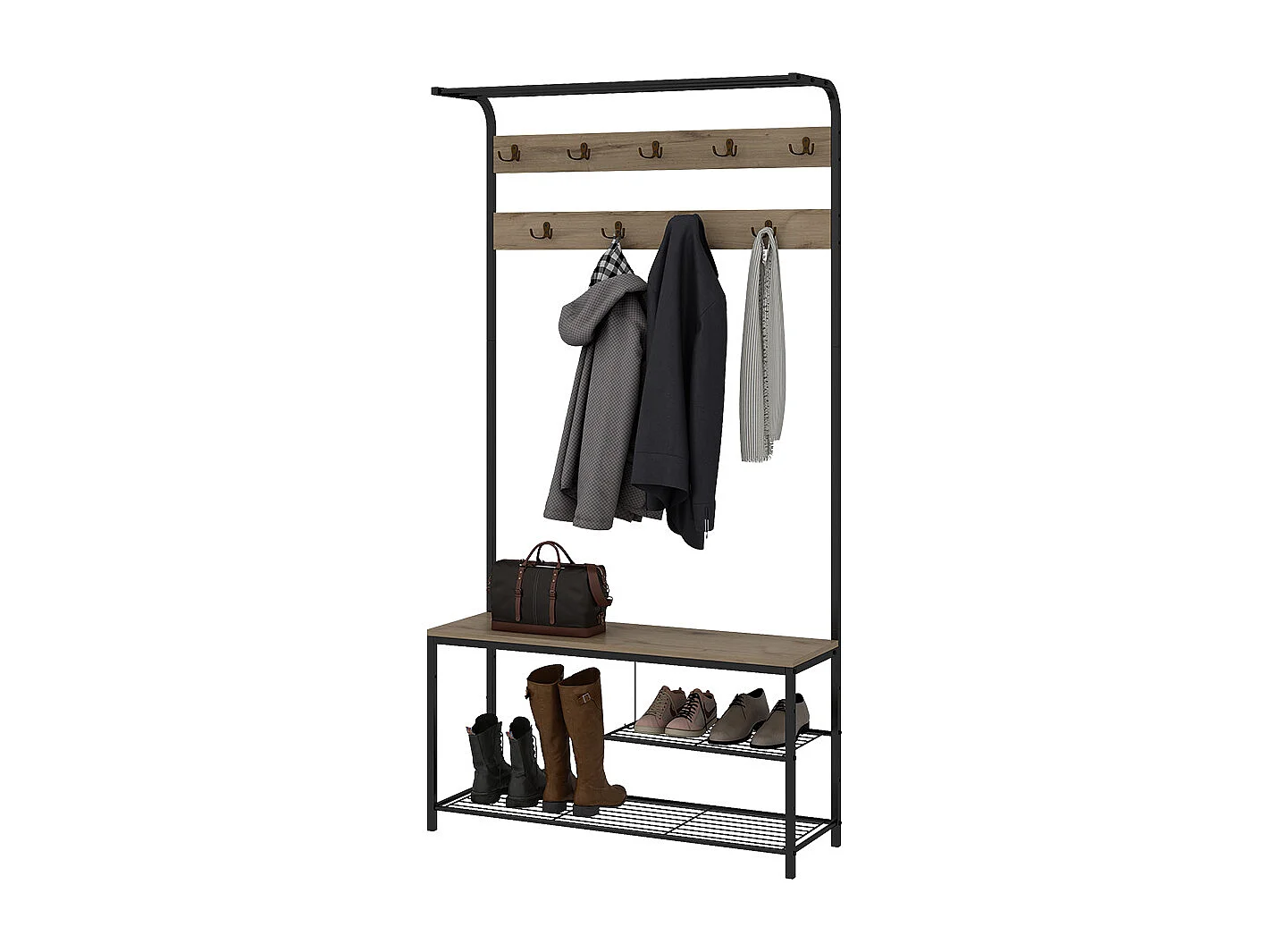 Perchero roble 100x30x190 fyrk