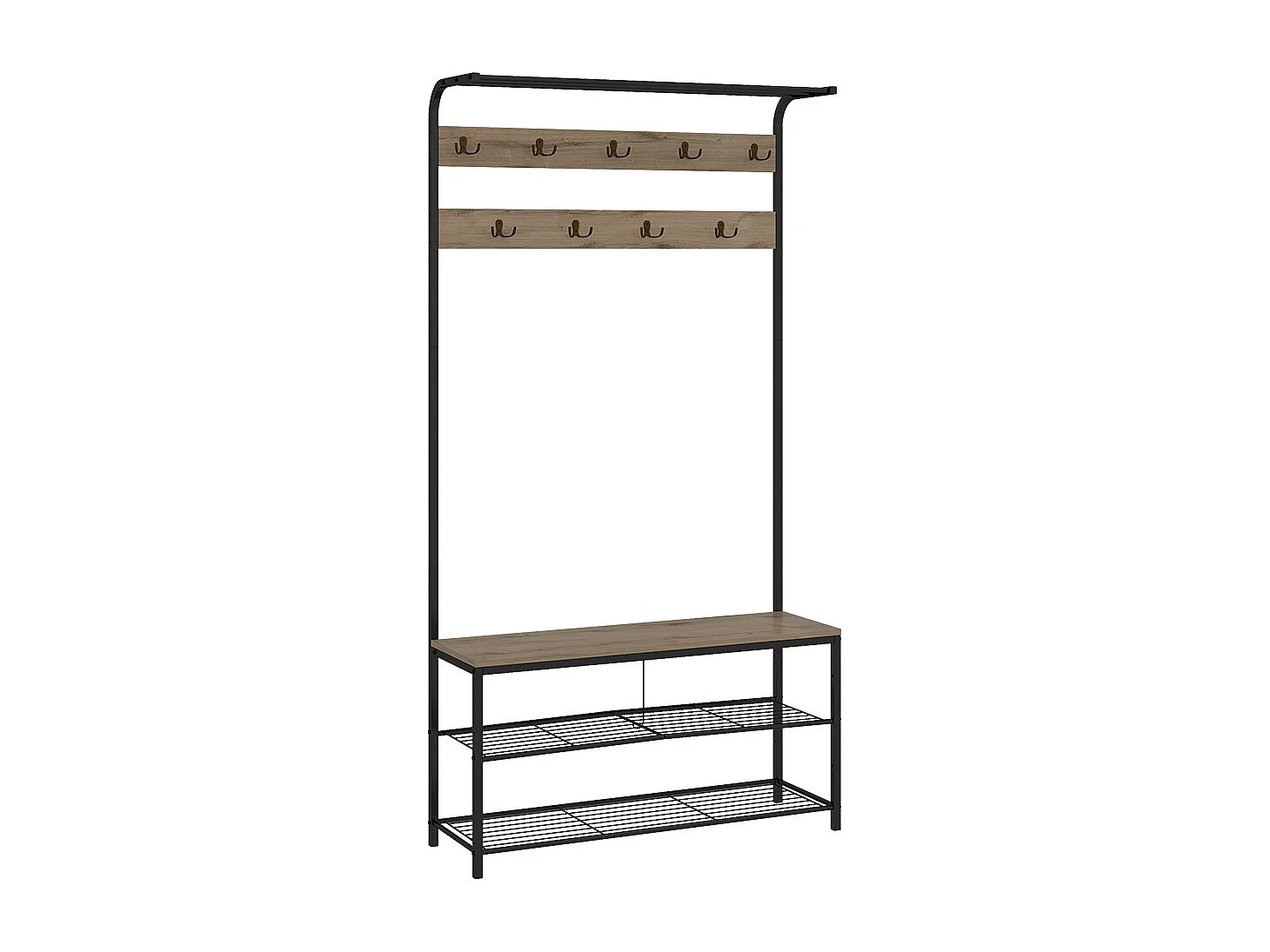 Portemanteau chêne 100x30x190 fyrk