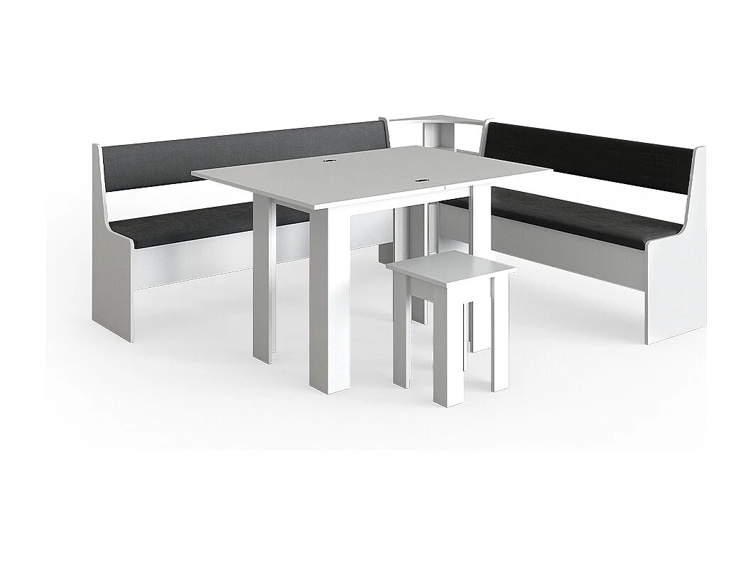 Groupe de banquettes dangle blanc 210x180x80 roman