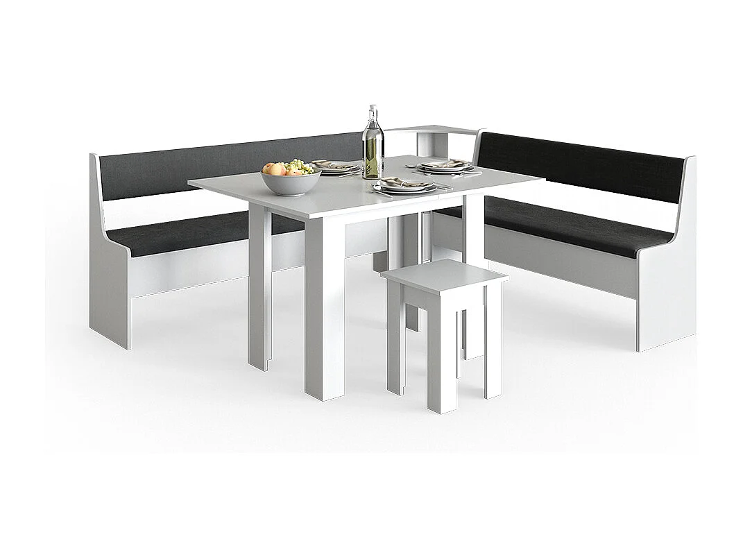 Groupe de banquettes dangle blanc 210x180x80 roman