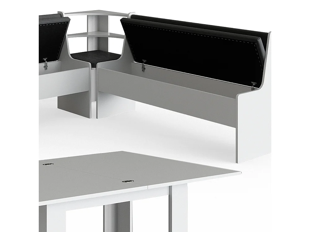 Groupe de banquettes dangle blanc 210x180x80 roman