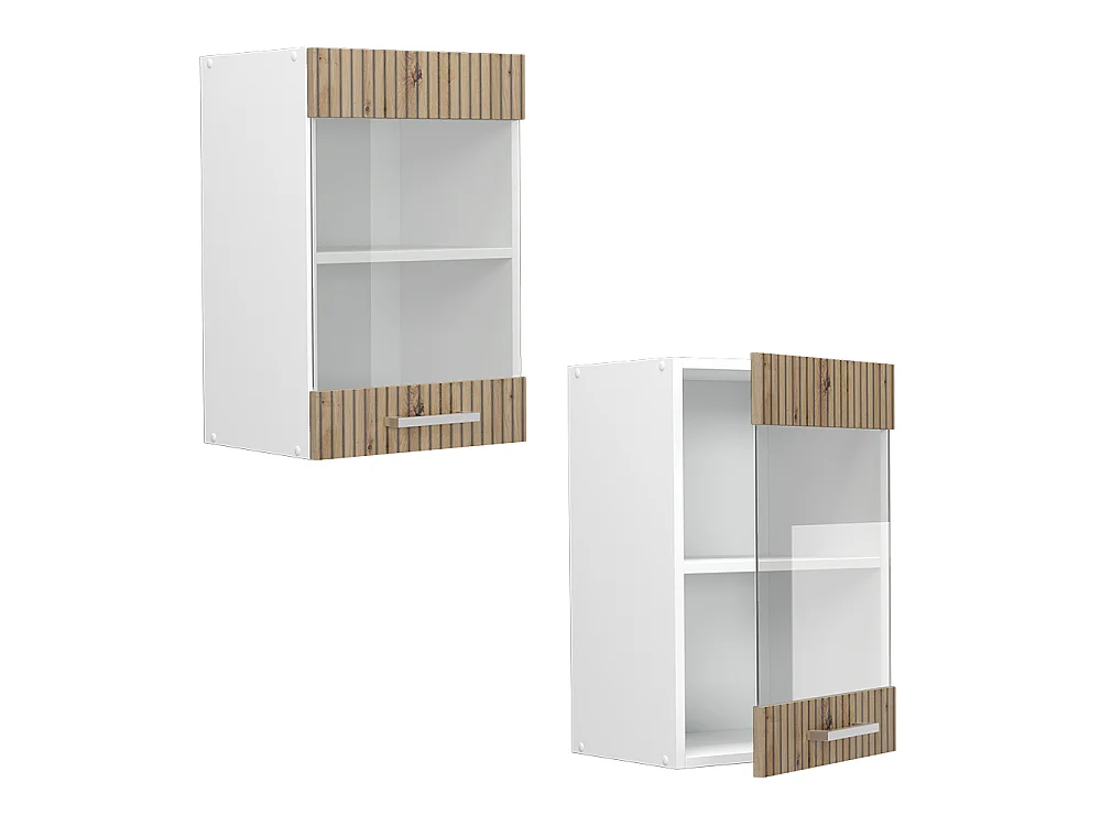 Köksglasskåp hantverks ek 40x31x60 r-line