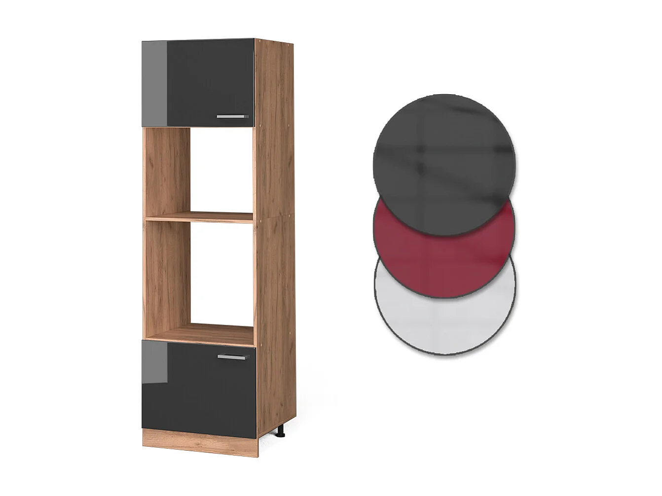 Magnetronkast antraciet hoogglans 60x57.2x206.8 r-line