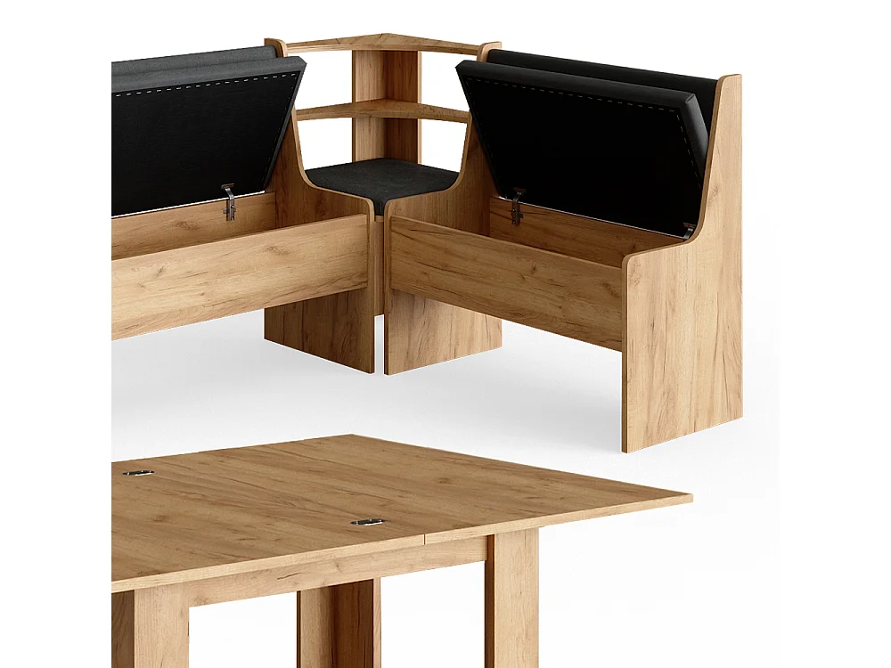 Groupe de banquettes dangle chêne de force doré 210x120x80 roman