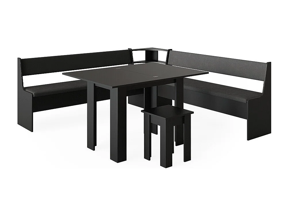 Groupe de banquettes dangle noir 210x210x80 roman