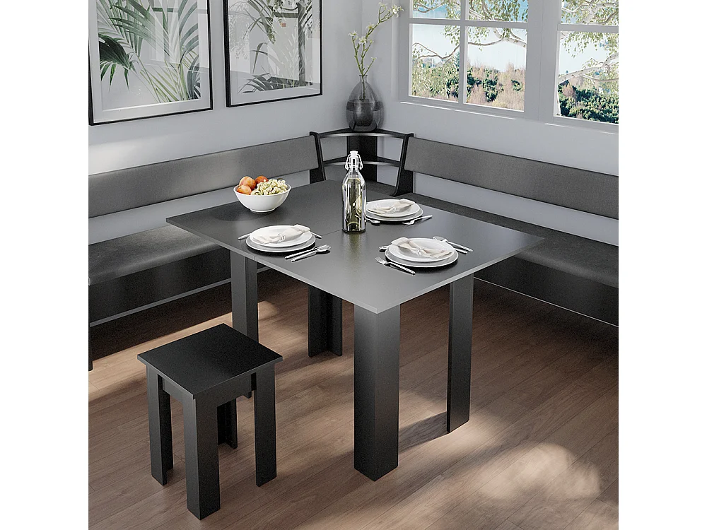 Groupe de banquettes dangle noir 210x210x80 roman